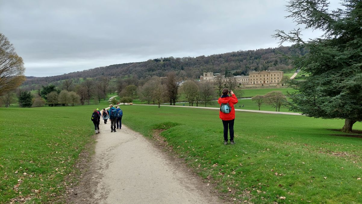 Aproaching Chatsworth House