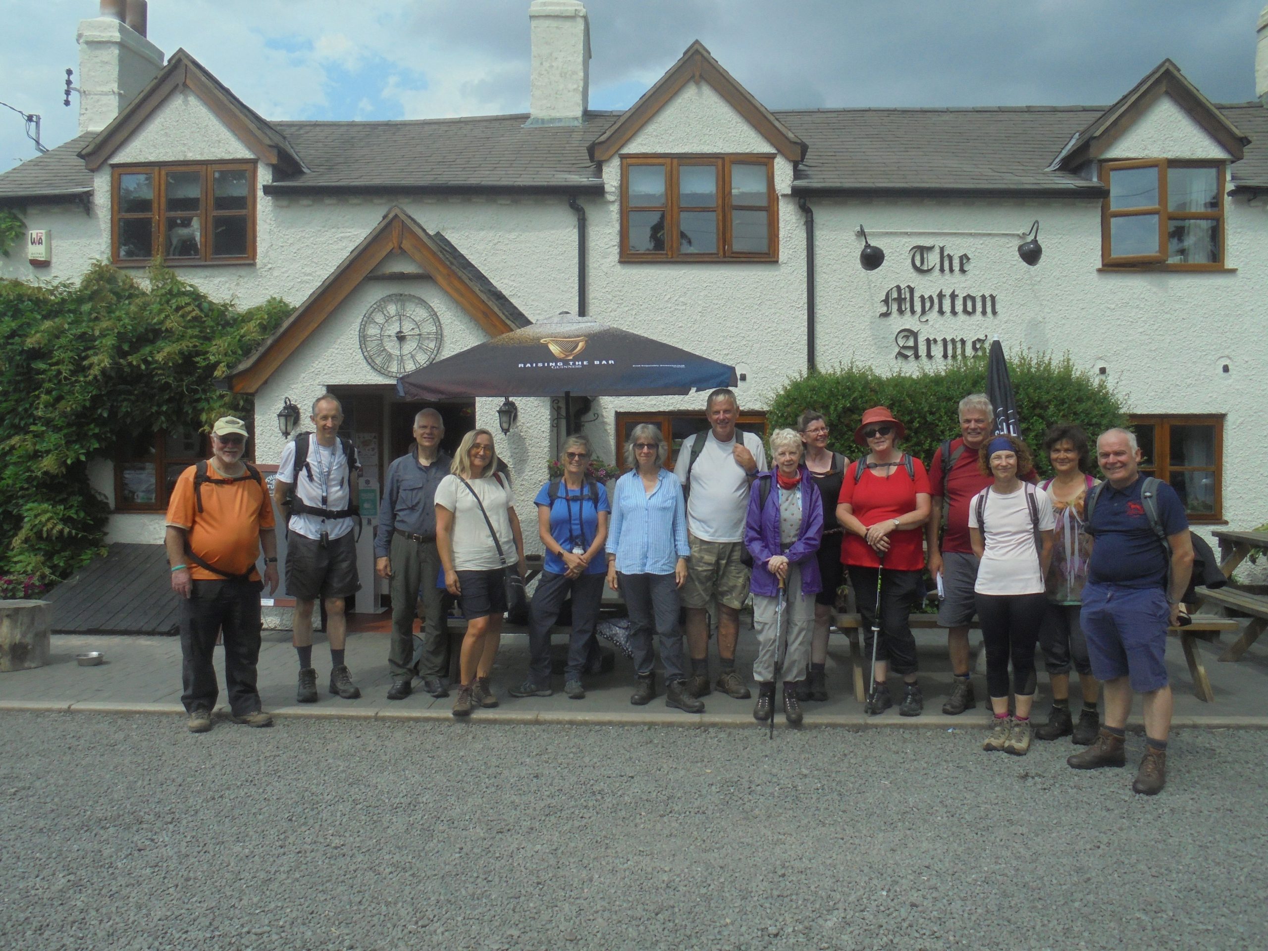 B Walkers outside the Mytton Arms