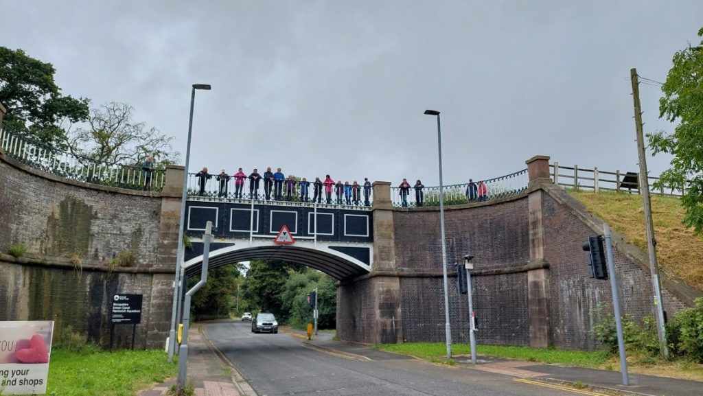 Thursday walk going along the canal over Nantwich Aqueduct