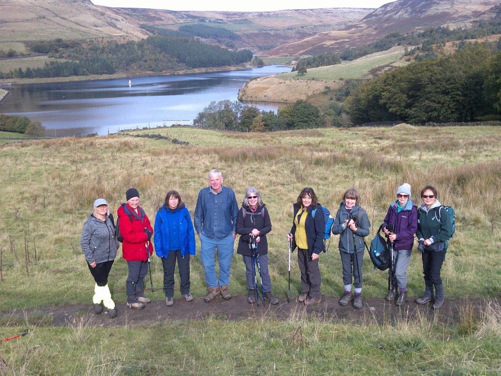 Crewe and nantwich Ramblers by Dovestones Reservoir