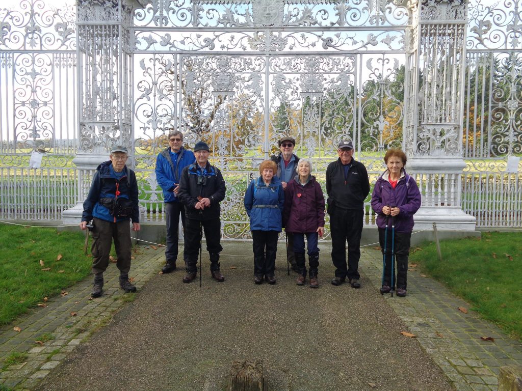 C walkers at Chirk Castle gates