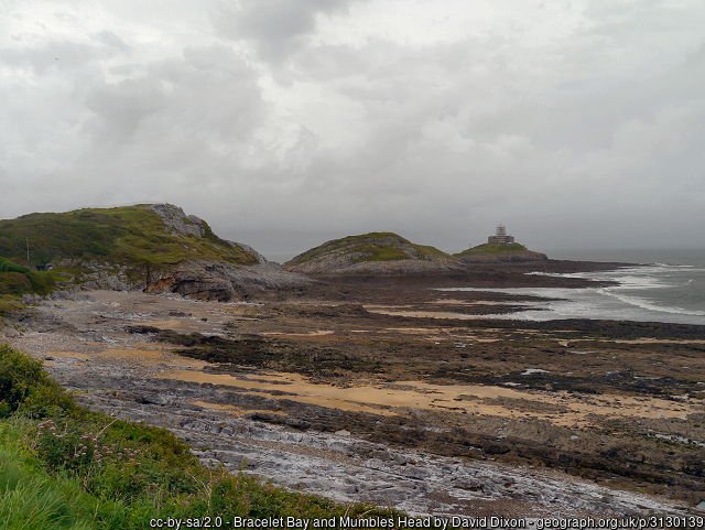 Bracelet Bay and Mumbles Head